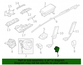 Airbag sensor door left Audi A6 C7 12-18