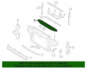 Upper radiator deflector Audi Q7 4L 10-15