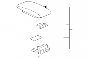 Armrest Toyota Solara 2.4 04-08 gray, leather, dents