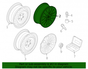 Wheel disk R15 VW Golf 15-19