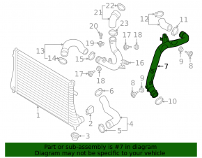 Air pipe left middle VW Jetta 19- 2.0T