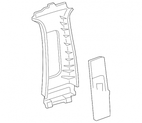 Center pillar trim upper belt right Lexus IS250 IS350 06-08 beige