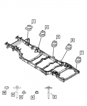 Jeep Wrangler 07-17 body cushion third