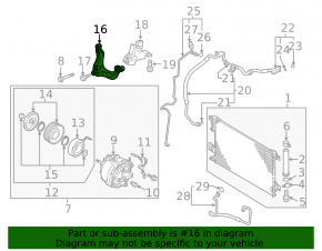 Air Conditioning Compressor Bracket Mitsubishi Outlander 14-21
