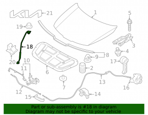Kia Sportage 23-26 hood support rod