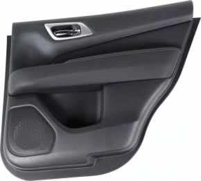 Rear right door panel for Nissan Pathfinder 13-19, black leather
