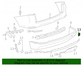 Chevrolet Equinox 22-24 rear bumper tow hook cap broken mount