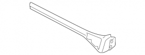Right Hyundai Ioniq 17-22 front panel trim, gray with chrome, scratches