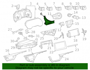 Instrument lighting control buttons Toyota Camry v70 18-20