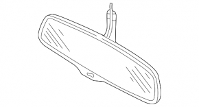 Interior mirror Audi Q7 4L 10-15 with auto-dimming, gray
