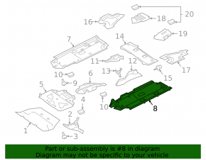 Left underbody protection for Porsche Cayenne 19-26