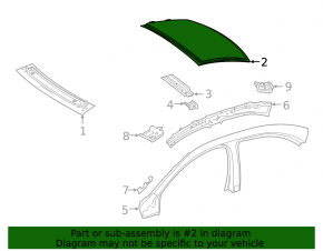 Metal roof for Mercedes A-class V177 19-22 with panoramic windows, on the body