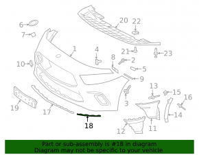Right front bumper molding for Mercedes A-class V177 19-22 AMG pkg