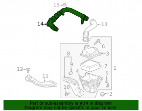 Air duct for manifold Ford Ecosport 18-21 1.0T assembled 3 parts