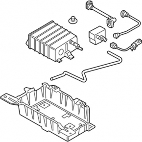 Canister with carbon absorber Ford Mustang mk6 15- assembled