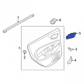 Door handle outer front left Ford Fiesta 11-19