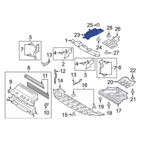 Underbody protection rear right Ford Escape MK3 13- type 2