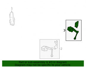 Body position sensor with traction rear right Land Rover Discovery Sport 17-19 with magnetic suspension