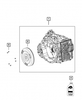Automatic transmission assembly Chrysler 200 15-17 2.4 ZF 9HP48, 948TE 8/10