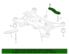 Rear subframe burr rear left Jaguar F-Pace X761 17- rusty