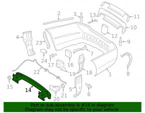 Mercedes W221 rear bumper reinforcement
