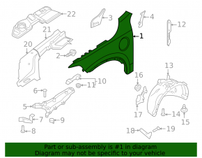 Front left wing Volvo XC90 16-25 T8