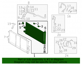 Volvo XC90 16-25 air conditioning condenser radiator