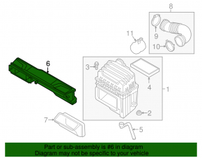 Air intake VW Atlas 18- 2.0T, 3.6