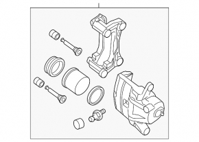 Front right caliper Nissan Altima 19-24