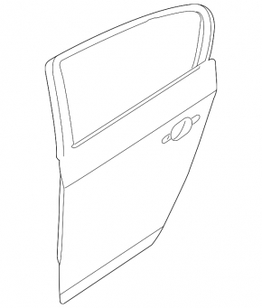 Bare rear door left BMW 3 F30 12-18