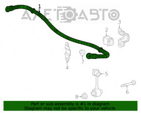 Rear stabilizer Toyota Highlander 20- 2.4t, 3.5