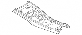 Central console armrest and cup holders Audi Q7 16- black