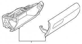 Glove box, glove compartment BMW 4 F32/33/36 14-16 brown