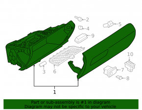 Glove box, glove compartment BMW 4 F32/33/36 14-16 brown