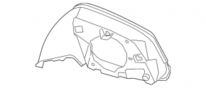 Left mirror housing for BMW X2 F39 18-23 Shadow-Line