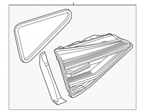Right LED interior trunk lid light for VW Passat B8 16-19 USA