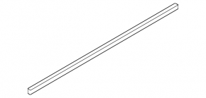 Door glass seal, inner rear right, Mitsubishi Lancer 10-17