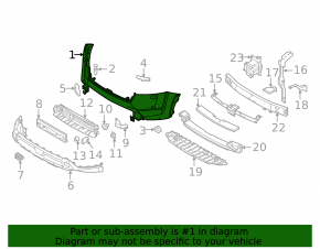 Bare front bumper for Nissan Pathfinder 22-25