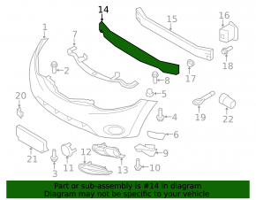 Nissan Murano Z51 09-10 Front Bumper Absorber