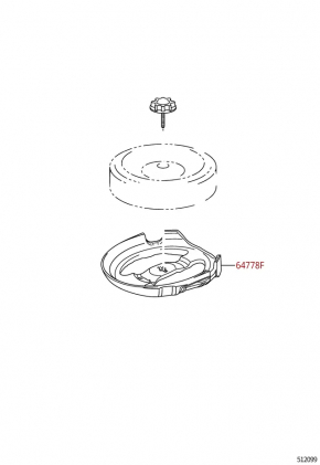 Spare tire foam for Toyota Prius V 12-17