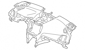 Dashboard front panel without AIRBAG Subaru Forester 19-24 SK
