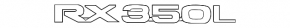 Emblem inscription RX350L tailgate Lexus RX350L 18-22 long