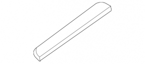 Door sill trim rear right outer Nissan Maxima A36 16-23 chrome