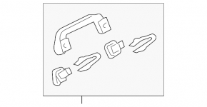 Ceiling handle rear left Acura TLX 15- beige