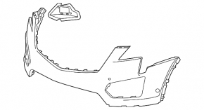 Cadillac XT5 20-25 bare front bumper