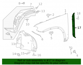 Wing seal door-wing left Mercedes W167 GLE 350 450 20-23
