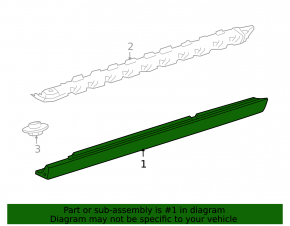 Right threshold Mercedes GLC 16-22 structure