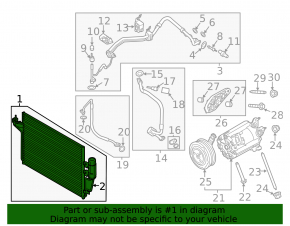 Air Conditioning Radiator Condenser Ford Escape MK3 13-16 2.0T SIGNEDA
