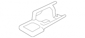 Front right passenger seat runner trim Ford Fusion mk5 17-20 black, structure