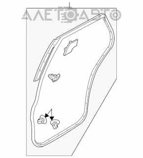 Rear left door seal Mazda CX-7 06-09